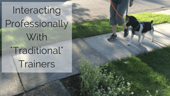 Interacting Professionally With "Traditional" Trainers