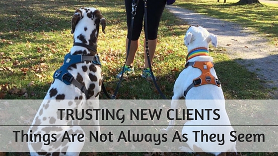 trusting new dog training clients